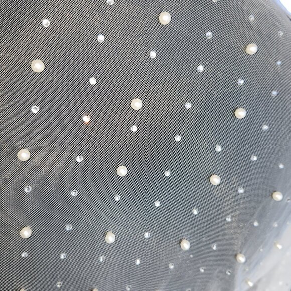 Davi & Dani Boho Sheer Pearl & rhinestone Longline Kimono Duster Cover Up 2X - Picture 11 of 15